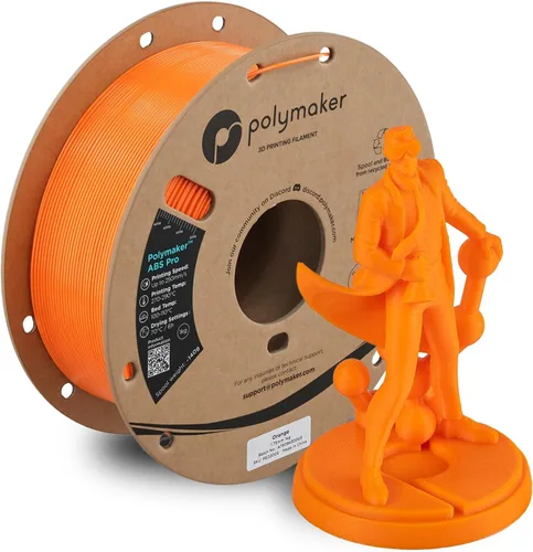 Vista 11 de Polymaker Filamento ABS Pro para impresora 3D de 0.069 pulgadas, color negro, ABS de grado de ingeniería de 2.2 lbs con alta resistencia al calor