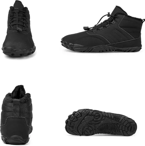 Vista 2 de Barefoot Shoes Men Women Wide Toe Box Winter Cross Trainer Minimalist Zero Drop Sole Cotton Boots Sneakers