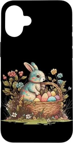 Vista 23 de Happy Easter Day Easter Bunny Happy Easter Egg Basket Case for iPhone 17
