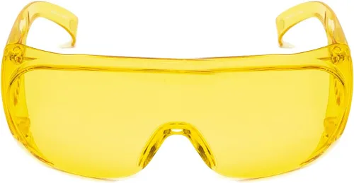 Vista 2 de Calabria 1003 - Gafas de seguridad de ajuste grande para hombres y mujeres, para hombres y mujeres, envolventes, tintados, antiniebla, arañazos