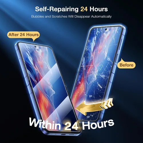 Vista 3 de 【2+2+2】EGV para Samsung Galaxy Z Flip 7 Protector de Pantalla, [Prueba de Pliegue Reforzada] Protector de Pantalla Suave de TPU Auto-Sanador