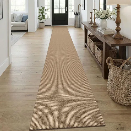 Vista 283 de KOZYFLY - Tapete para puerta de interior, lavable, pequeña, antideslizante, con respaldo de goma, felpudo de algodón para el hogar, color negro