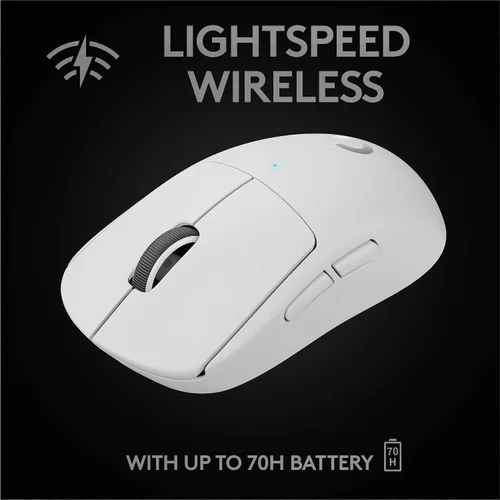 Vista 4 de Logitech G PRO X SUPERLIGHT - Mouse inalámbrico para juegos, ultraligero, sensor HERO 25K, 25,600 DPI, 5 botones programables, larga duración