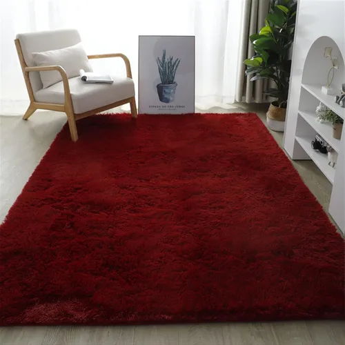 Vista 20 de Lifup Alfombra rectangular esponjosa para sala de estar o dormitorio, color Naranja