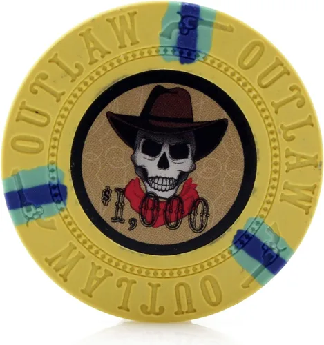 Vista 2 de Versa Games Fichas de póquer Outlaw Clay en 0.46 oz - Paquete de 50 (colores a elegir)