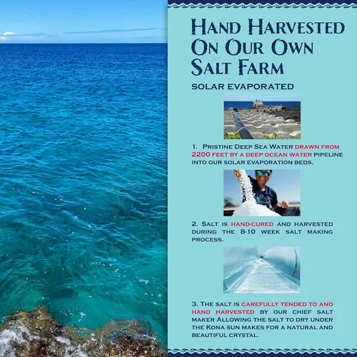 Vista 6 de Sea Salts Of Hawaii Pure Kona - Sal marina hawaiana de sal marina profunda, botella de 3.5 onzas, fabricada en Hawái