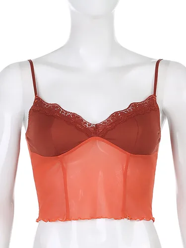 Vista 3 de Avanova Women's Sleeveless Ribbed Knit Asymmetrical Crop Tank Top