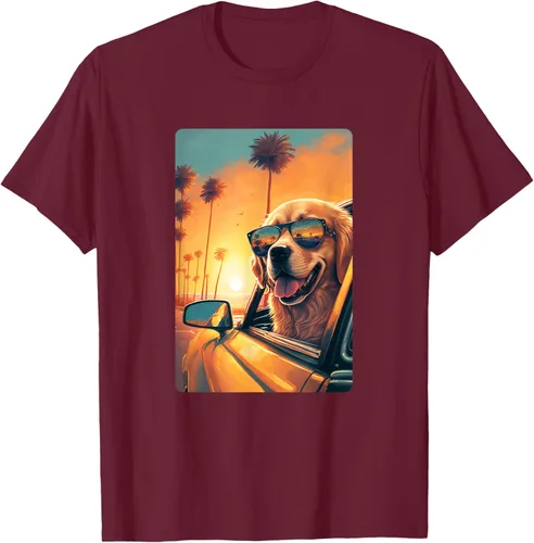 Vista 17 de Golden Retriever - Camiseta divertida de Golden Retriever con lentes, Negro