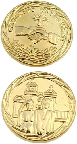 Vista 4 de Boda Unity Coins - Arras de Boda - Caja en forma de corazón con cristales, oro Caja en forma de corazón, cristales decorativos de diamantes