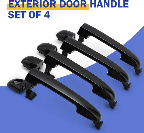 Vista 4 de X4XZ 4 piezas de manijas exteriores delanteras y traseras izquierda y derecha para Hyundai Elantra 2006-2012 (OEM# 826512H000 826522H010 826522H020)