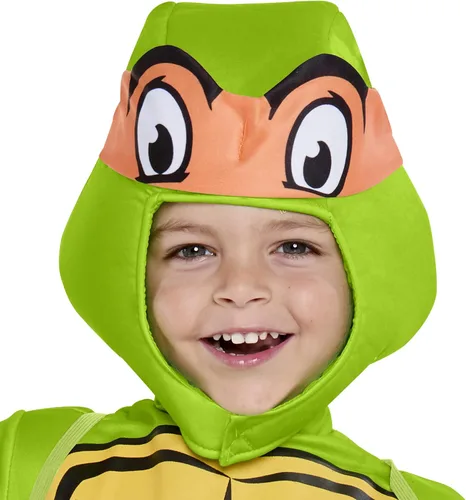 Vista 3 de InSpirit Designs Disfraz de Miguel Ángel de las Tortugas Ninja Mutantes Adolescentes para Niños, Multicolor