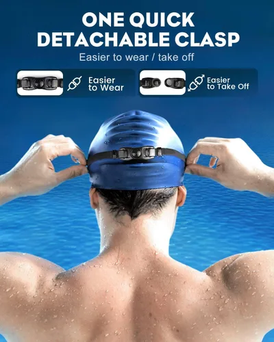 Vista 6 de Paquete de 2 gafas de natación de visión amplia, antiniebla y UV, para hombres, mujeres y jóvenes, sin fugas, gafas de natación para Audlt