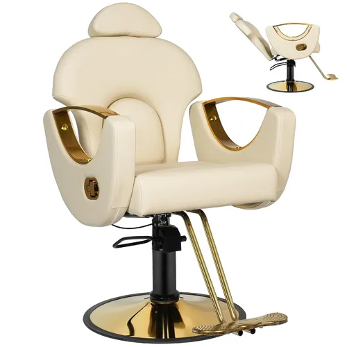 Vista 15 de Silla de peluquero reclinable para estilista Todo negro
