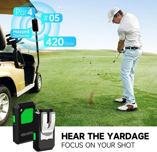 Vista 2 de Dprofy Buscador de rango GPS de golf, salida de voz con lectura de distancia manos libres, funciona con la aplicación Dprofy APP, más de 40,000