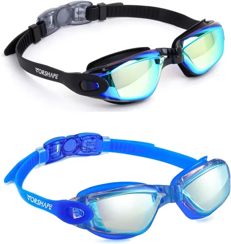 Vista 19 de Gafas de natación: paquete de 2 gafas de natación antivaho, sin fugas, protección UV, para adultos, hombres, mujeres, jóvenes