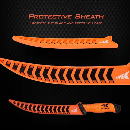 Vista 5 de KastKing Speed Demon Pro - Cuchillo de filete – Hoja de acero inoxidable alemán G4116 afilada como navaja, cuchillos de nivel profesional para E: 9