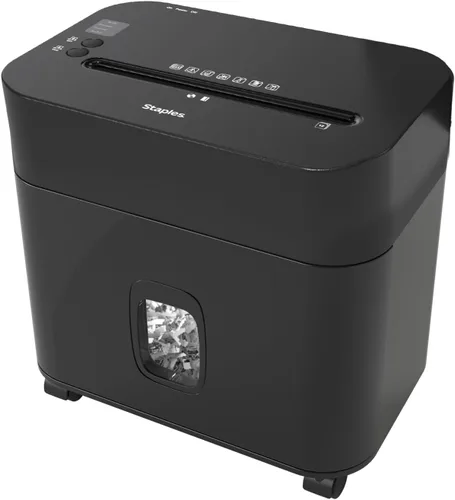 Vista 9 de Staples Trituradora de papel microcortada de 150 hojas, autoalimentada Contenedor extraíble de 7.4 galones para triturar documentos a granel
