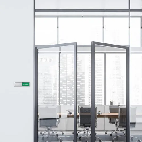 Vista 6 de Letrero de privacidad disponible con reserva, señal de habitación libre/ocupada para oficina en casa, baño, sala de conferencia, hoteles, hospital