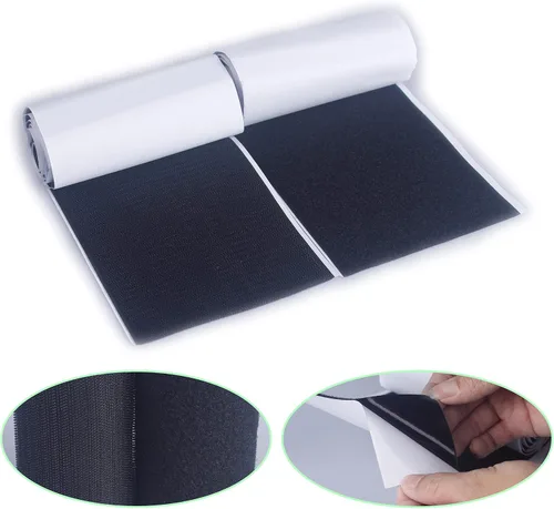 Vista 12 de HUAYY 1 pulgada de ancho y 4.5 yardas de largo, hojas autoadhesivas de estilo de gancho y bucle, parche de nailon con pegamento súper adhesivo