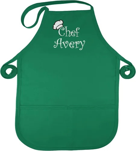 Vista 9 de Personalized Kids Apron Kid or Toddler Apron Sizes Choice of Color and Thread