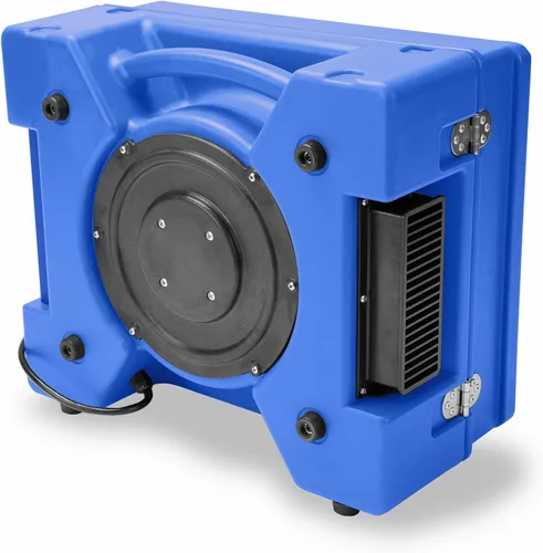 Vista 4 de B-Air RA-650 HEPA purificador de aire comercial industrial purificador de aire Máquina de aire negativo para restauración de daños por agua, azul