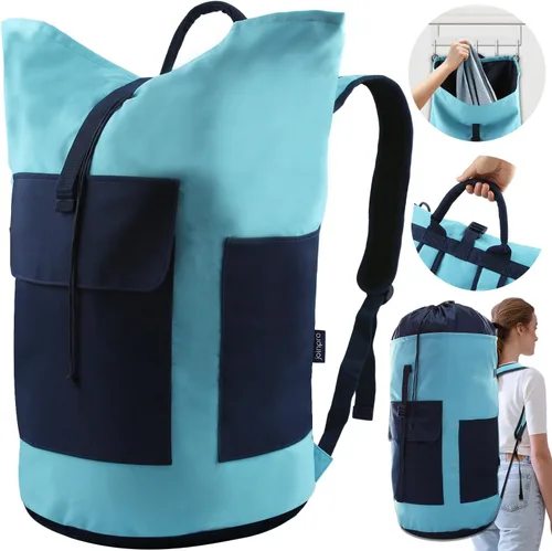 Vista 11 de JOINPRO Bolsa de lavandería con mochila, bolsas de lavandería de viaje extra grandes de 125L con correas de hombro, diseño ajustable y extensible