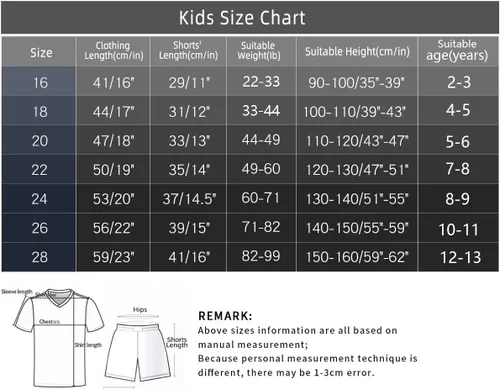 Vista 6 de URAISEUS #7 - Conjunto de camisetas de fútbol para niños, uniforme de entrenamiento de equipo deportivo, para niños y niñas