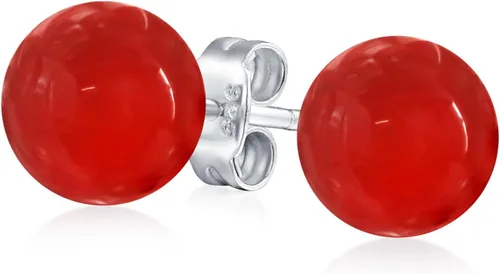 Vista 22 de Aretes grandes de plata de ley 925 con piedras preciosas naturales de 0.394 pulgadas para mujeres y adolescentes, variedad de piedras de nacimiento