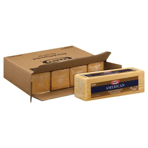 Vista 2 de Kraft American Ribbon Sliced Cheese, 5 libras- 4 por caja.