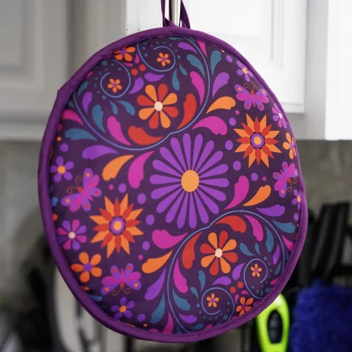 Vista 4 de Sophix Bolsa para calentar tortillas, tamaño grande de 12 pulgadas, este soporte de tela con aislamiento térmico mantiene las tortillas, el pan Naan