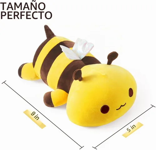Vista 6 de Onsoyours Peluches Originales de Abeja Lindas, Juguete de Peluche Suave de Abeja Melífera Almohada Pequeños Regalos para Niños (Amarillo, 9")