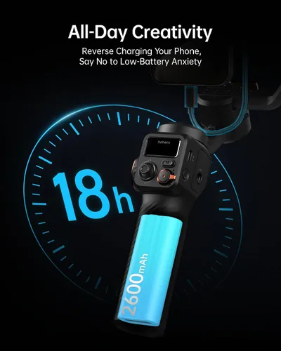 Vista 6 de Hohem iSteady M6 Kit estabilizador de cardán para smartphone, sensor de seguimiento magnético de inteligencia artificial, pantalla OLED, cardán