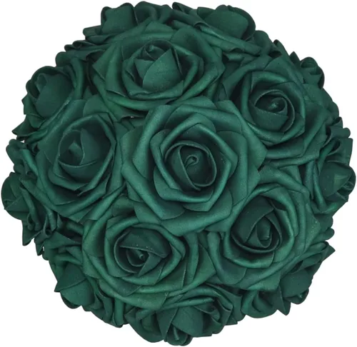 Vista 15 de 25 piezas Flores Artificiales, Rosas de Espuma Artificiales de Tacto Real Decoración Bricolaje para Boda Dama de Honor Ramo Nupcial Centros de Mesa