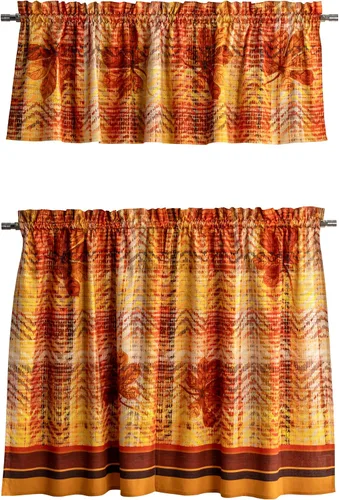 Vista 61 de Maison d' Hermine Juego de cortinas de cocina para ventanas, juego de cortinas de cocina 100% algodón, cenefas para el hogar [2 niveles