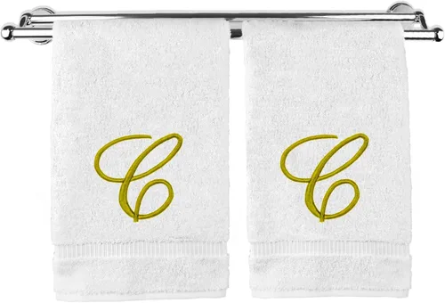 Vista 36 de Toalla de mano con monograma, regalo personalizado, 16 x 30 pulgadas, extra absorbente, 100% algodón turco, acabado de rizo suave, para baño, cocina