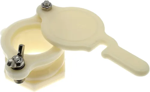 Vista 2 de Válvula de compuerta de miel de alta resistencia Nylon Extractor de miel Grifo Cubo Suministros de apicultura con junta y tuerca de ala (blanco)
