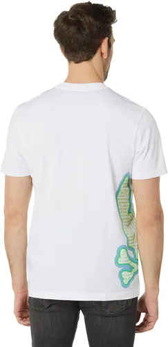 Vista 2 de Psycho Bunny Camiseta estampada para mujer, color blanco, talla XL (7 de EE. UU.), Blanco