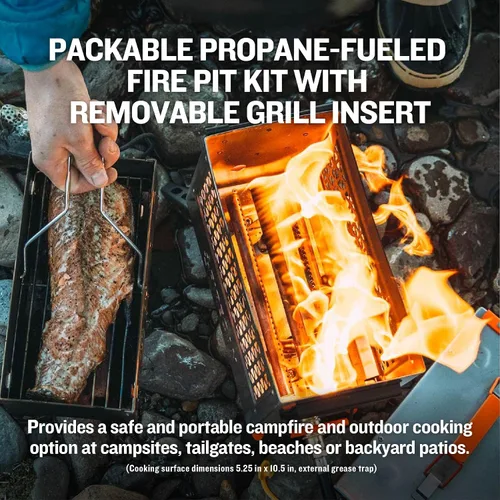 Vista 3 de Ignik FireCan Deluxe - Chimenea portátil de propano y parrilla