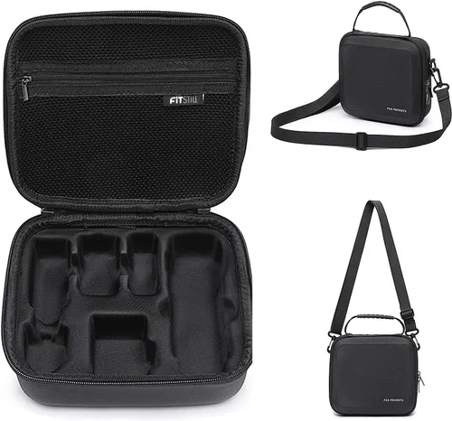 Vista 8 de FiTSTILL Bolsa de almacenamiento de viaje rígida de transporte y protección, compatible con Osmo Pocket 3 Creator Combo, kit de accesorios
