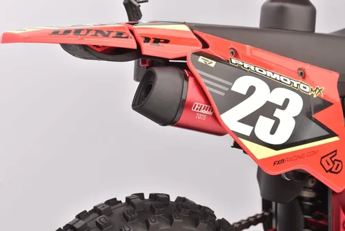 Vista 2 de Tubo De Escape De Aluminio 7075 Para LOSI 1:4 Promoto MX Motocicleta Dirt Bike RTR FXR LOS06000 LOS06002 Actualizaciones - Rojo