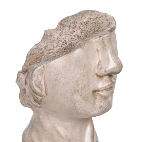 Vista 6 de Figura Decorativa Beige Rostro 12,5 x 13,5 x 27,5 cm