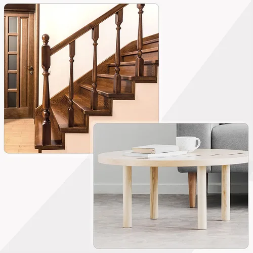 Vista 5 de uxcell Pernos de suspensión de 0.197 x 2.559 in, 12 tornillos de rosca autorroscante de doble extremo de madera a madera para conexión de madera