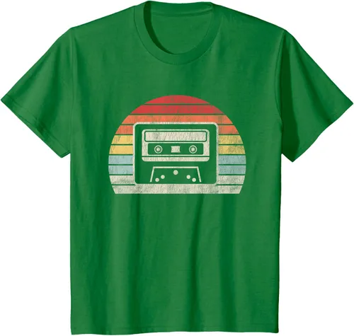 Vista 30 de Retro Cassette Tape 80s 90s Nostalgia T-Shirt Negro