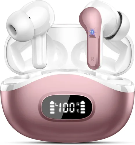 Vista 10 de Auriculares inalámbricos, Auriculares Bluetooth 5.4 HiFi Estéreo, Auriculares con 4 Micrófonos ENC de Cancelación de Ruido, Auriculares Bluetooth