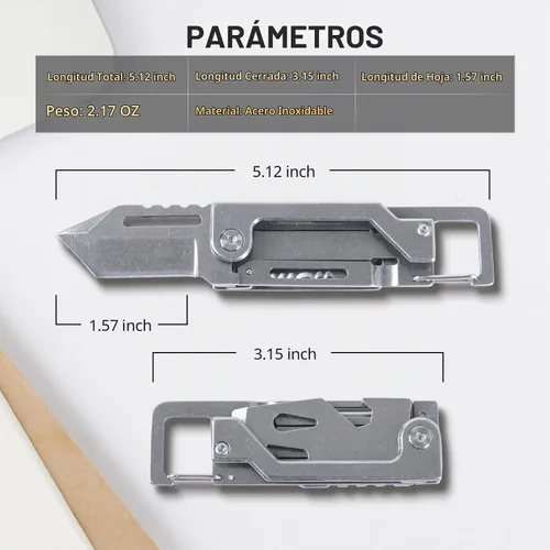 Vista 6 de EDCFANS Llavero multiherramienta con cuchillo, llaveros multiherramienta, regalos del Día del Padre para hombres, cuchillos de bolsillo Tanto