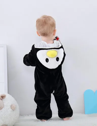 Vista 3 de BJWEO - Lindo disfraz para bebé, niñas y niños pequeños y recién nacidos, disfraz de Navidad, Halloween, enterizo de invierno, piyamas de cosplay