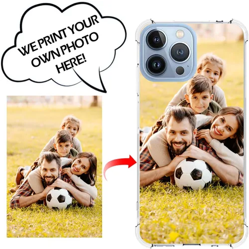 Vista 3 de Funda de teléfono con foto personalizada para iPhone 13 Pro Max, cubierta transparente suave de silicona personalizada con imagen/texto, regalo