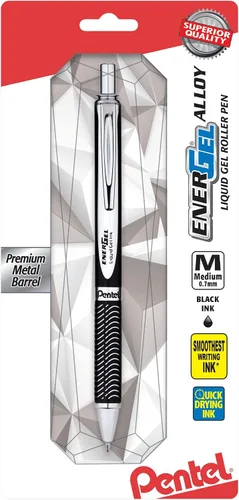 Vista 9 de Lapicero de gel líquido Pentel EnerGel de aleación RT premium, Azul
