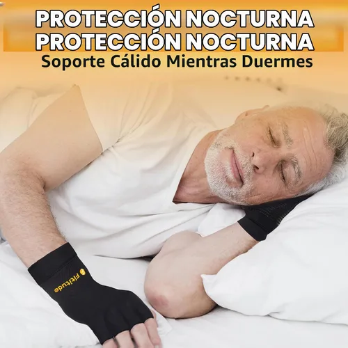 Vista 8 de Fititude Half Finger Compression Gloves with Copper Infusion for Arthritis Pain Relief and Swelling Support