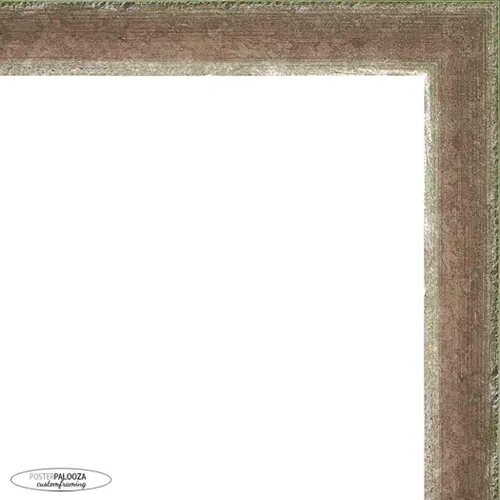 Vista 2 de Poster Palooza 14x25 Distressed/Aged Antique Silver Complete Wood Picture Frame with UV Acrylic Plexiglass, Foam Board Backing & Hardware Included